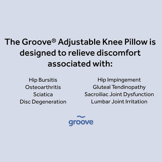 The Groove® Adjustable 3-in-1 Pillow for Knee & Hip Pain