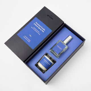 Premium Candle & Room Spray Set - Lavender, Jasmine & Vanilla