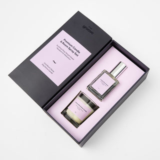 Premium Candle & Room Spray Set - Ylang Ylang & Mandarin