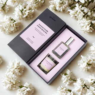 Premium Candle & Room Spray Set - Ylang Ylang & Mandarin