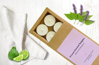 8 Luxury Scented Tealights - Patchouli & Bergamot