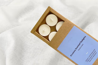 8 Luxury Scented Tealights - Fresh Linen