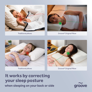 The Original Groove® Pain Relief Pillow - Sleep Better, Wake Up Pain-Free